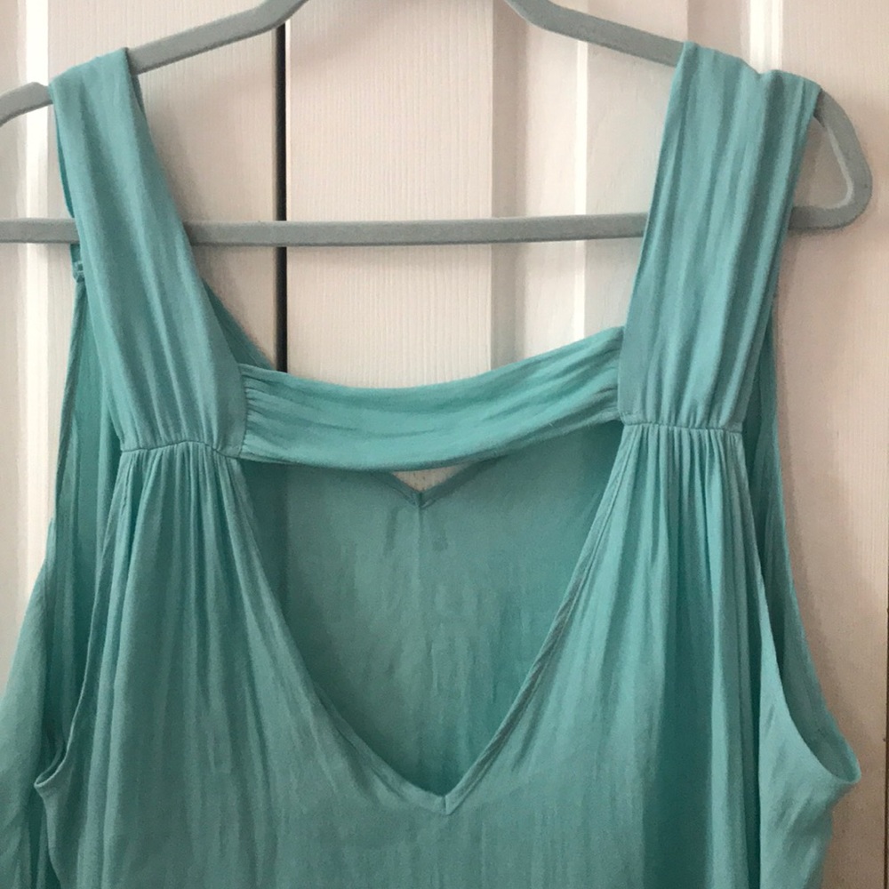 Plus Size Flowy Summer Light Blue Top - Picture 6 of 6